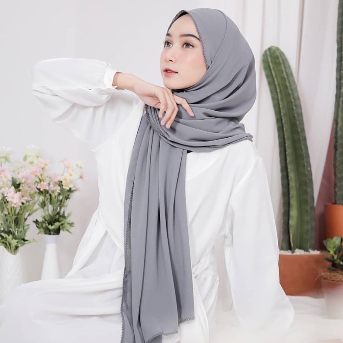 Hijab muslimah pashmina picot perempuan muslimah