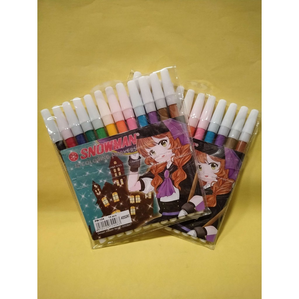 

Spidol Snowman 12 warna PW-12