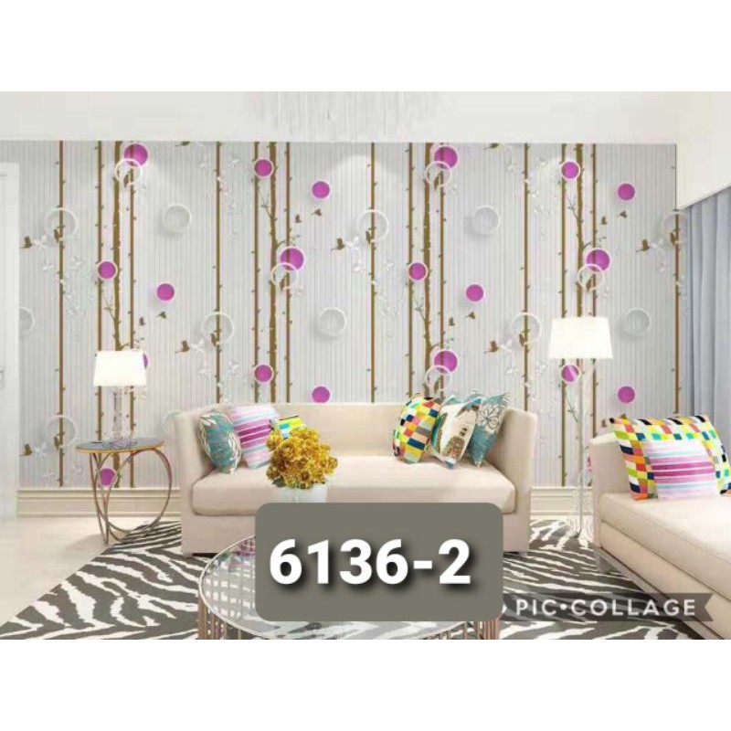 Wallsticker/wallpaper sticker/wallpaper/wallsticker murah/sticker 3D/wall sticker 3D/sticker dinding-3d bulat kecil merah