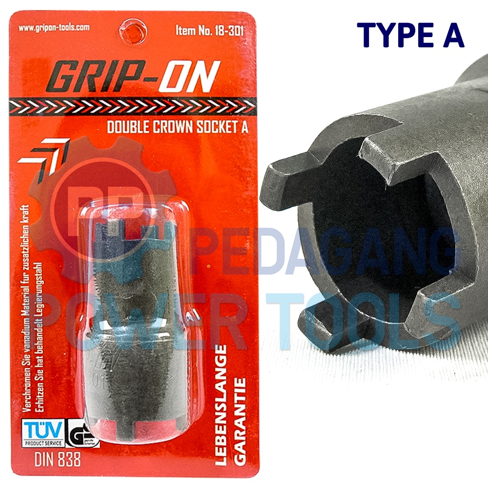 KUNCI MAHKOTA - MUR KOPLING - DOUBLE CROWN SOCKET A GRIP ON 18-301