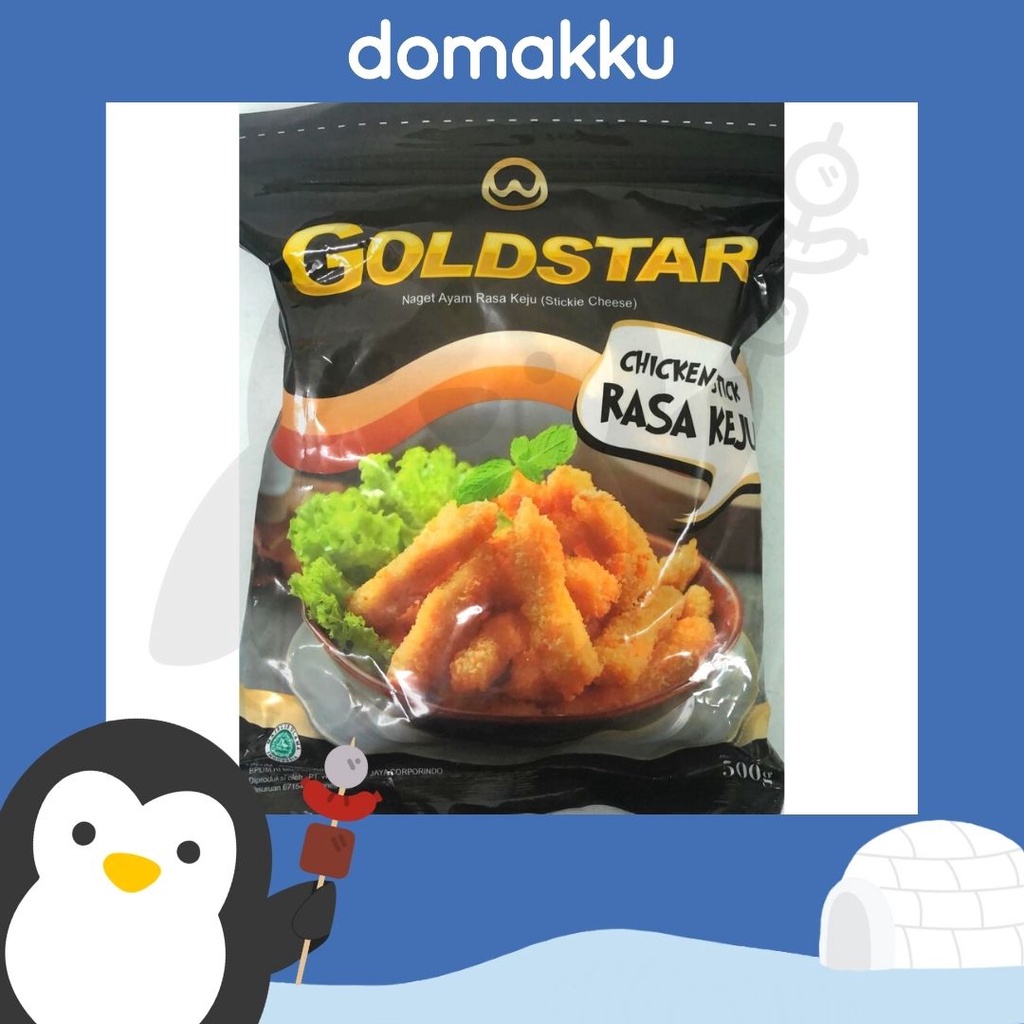 

Goldstar Chicken Nugget Stickie Cheese (Naget Ayam Rasa Keju) 500gr
