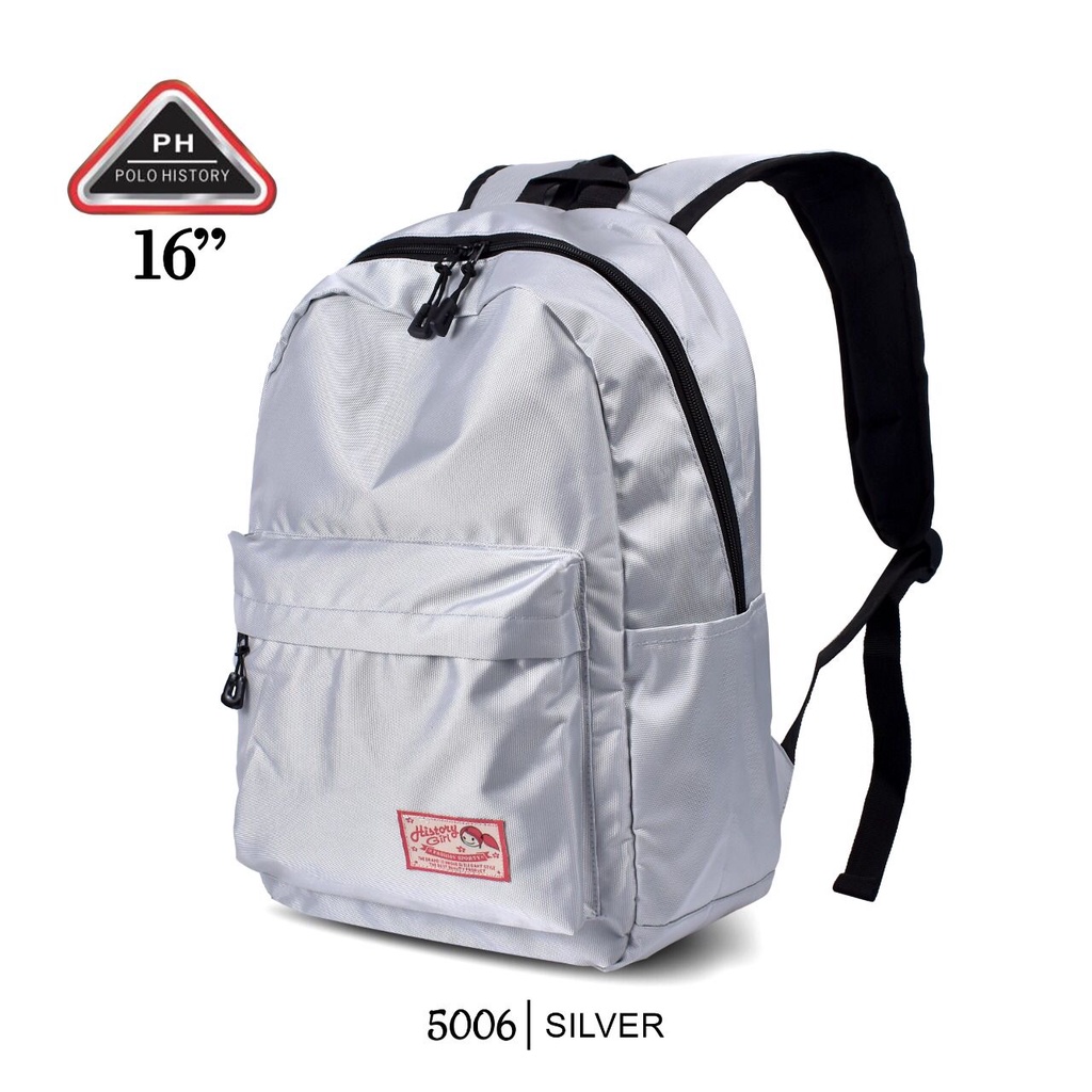 (RSBY) TAS RANSEL FASHION POLO HISTORY 5006 ' 16 / TAS SEKOLAH CASUAL UNISEX  / WATERFROOF