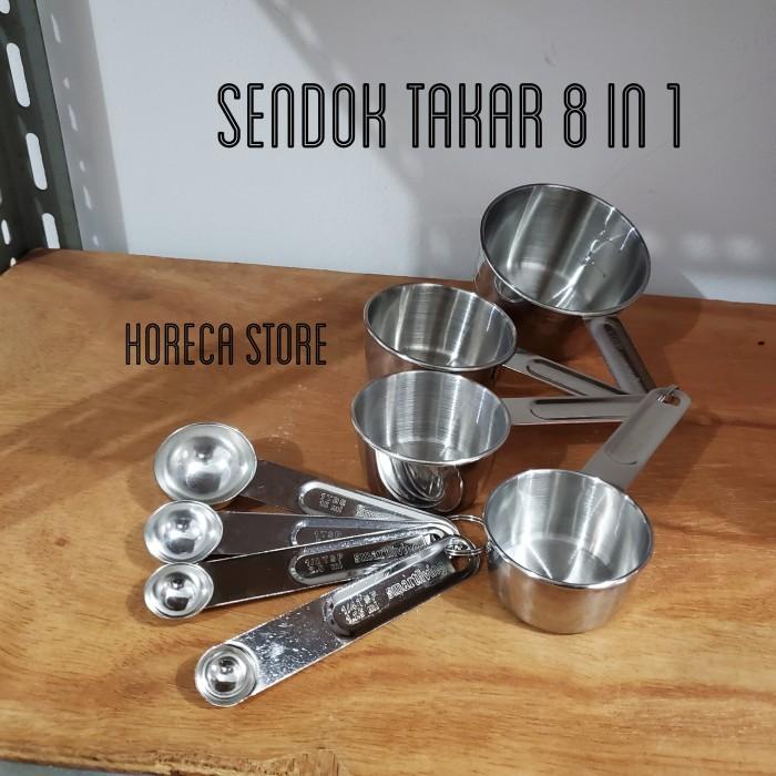 Sendok Sendok Takar Stainless Steel Set 8 In 1