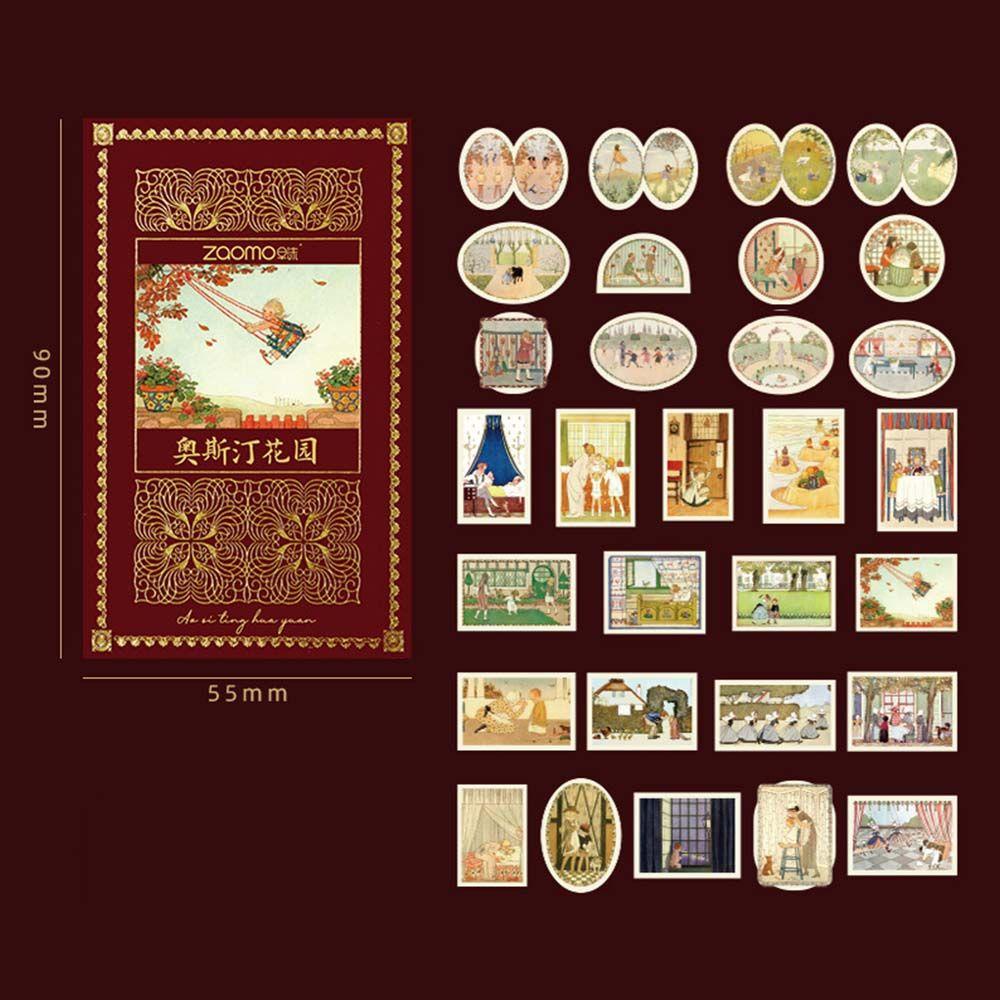 【 ELEGANT 】 Stiker Seri London Town DIY Water-proof Diary Dekorasi Fairy Tale Castle series Tangan Akun Album Sticky Statiomery