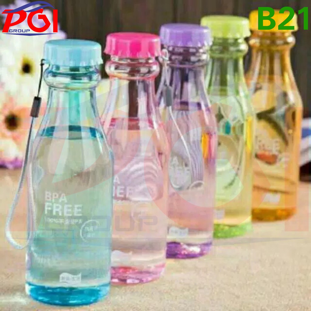 B ( B21 ) MY BOTTLE SPRIT TRANSPARAN WARNA BOTOL MINUM  TAHAN PECAH KWALITAS TERBAIK