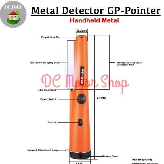 Gp Pointer Metal Detektor /Alat Deteksi Logam Metal Emas Perak