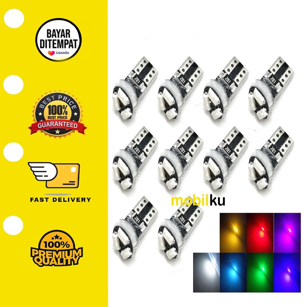 [BISA COD] Lampu LED T5 Speedometer Dashboard 3 SMD 1210 Model Jamur Mobil Motor