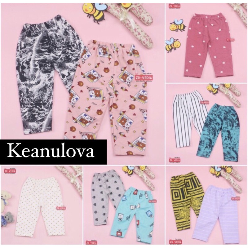 FREYA KIDS | Leging Anak perempuan Umur 3-5  Tahun Bahan KATUN TEBAL