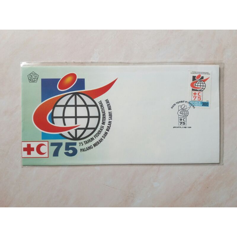 

SHP - Sampul Hari Pertama - 75 Tahun Federasi Internasional Palang Merah dan Bulan Sabit Merah 5 Mei 1994 -Filateli