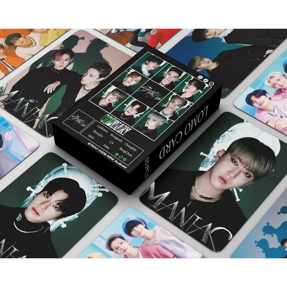 55pcs Kartu Lomo Foto Album Stray Kids Untuk Koleksi