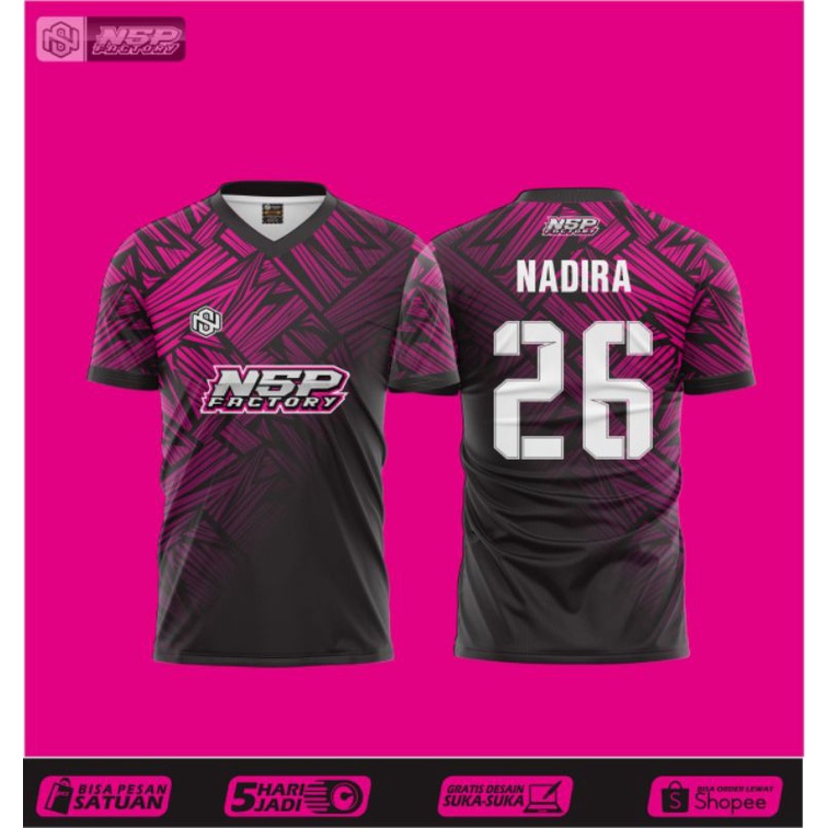 CUSTOM JERSEY PRINTING BAJU BOLA FUTSAL VOLLY STELAN PAKAI NAMA NOMOR LOGO COD