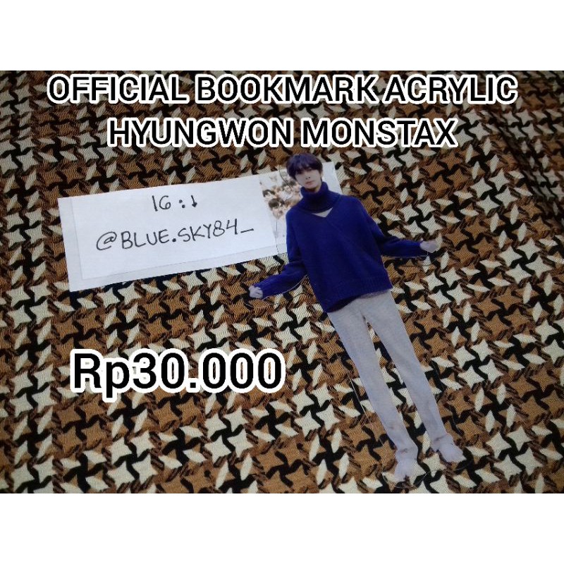 

Official clear bookmark transparant hyungwon monstax