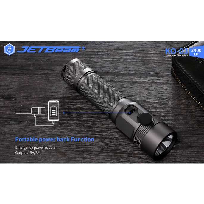 IDN TOOLS - JETBeam KO-03 Senter LED EDC Flashlight CREE SST-70 2400 Lumens