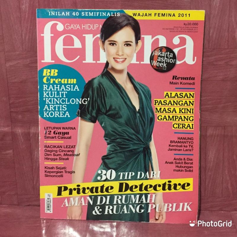 Majalah Femina No. 44/XXXIX, Tahun 2011, Cover: RENATA