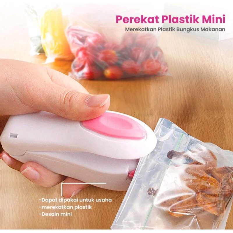 Snack Sealer Perekat Plastik Sealer Mini Sealer Kecil Hand Sealer Portable