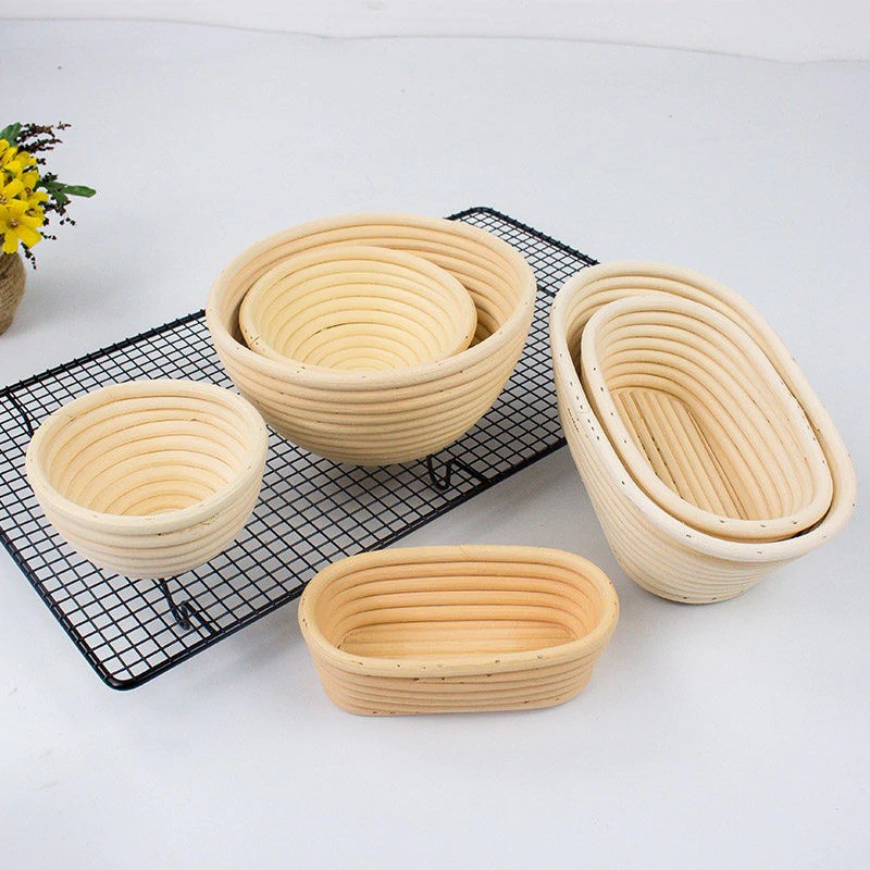 Cetakan Adonan Kue Rotan Bread Dough Rattan Banneton Basket - PJ536 - Khaki