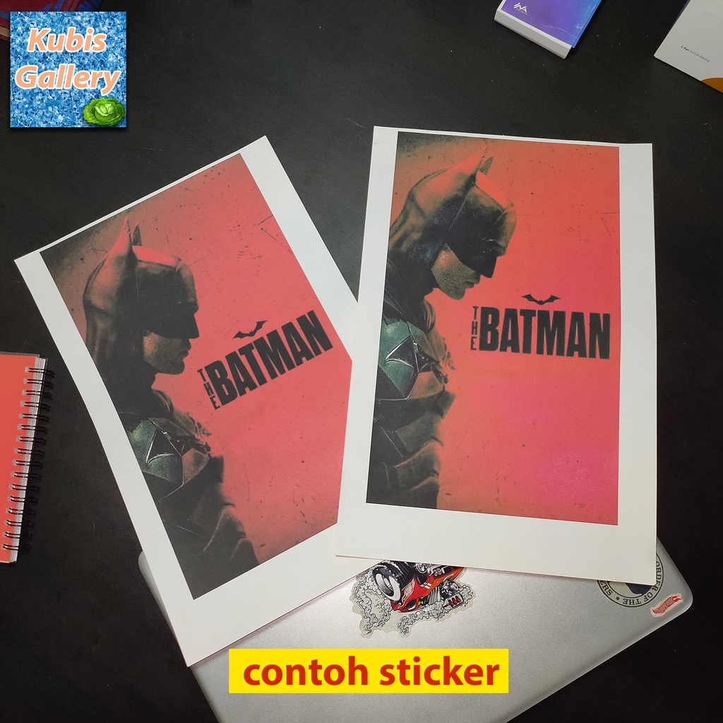 

Custom Sticker HD print ukuran A4. HVS matte