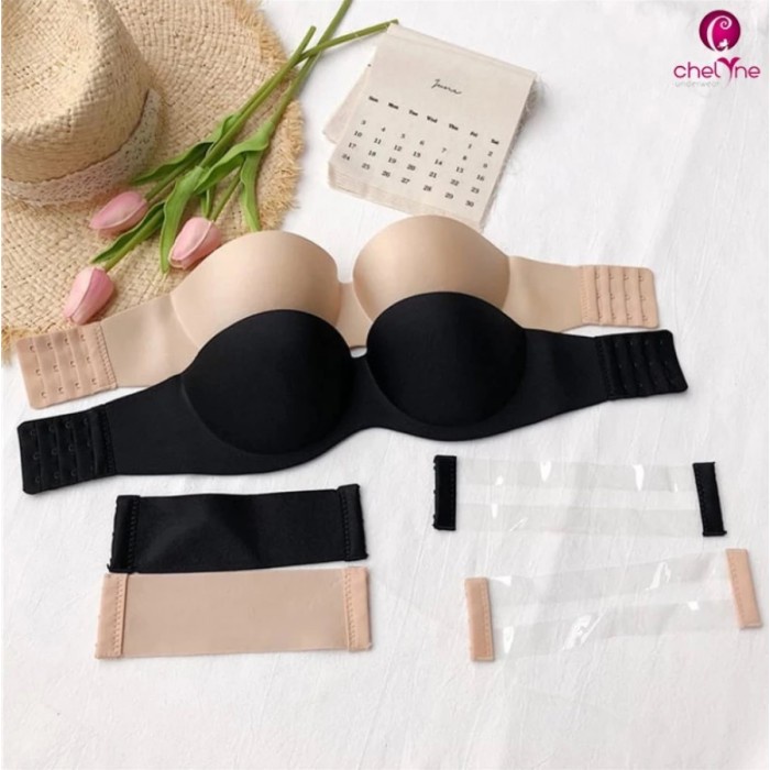 BH Seamless Bra Chelyne Backless 2 Strap Kawat 221 Tanpa Kawat 223