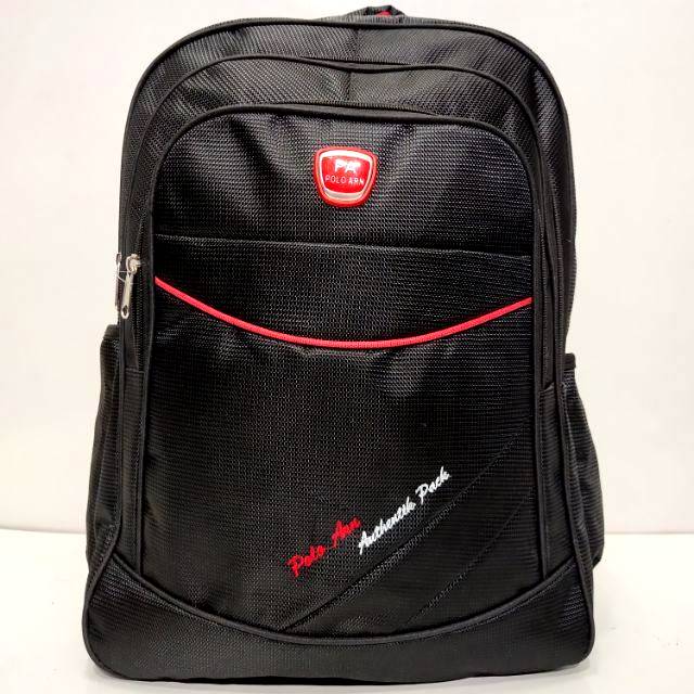 Tas ransel laptop kerja / sekolah backpak Polo ARN 91AR38 obral murah berkualitas free rain cover