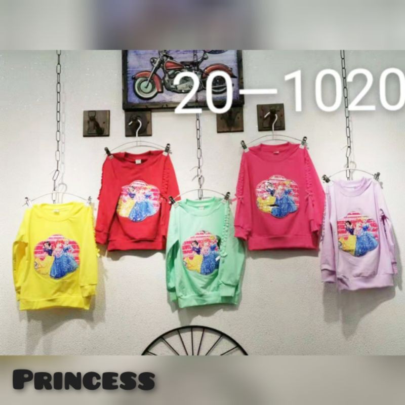 Sweater Usap Anak Perempuan Sequin Import Premium 2 - 5 Tahun