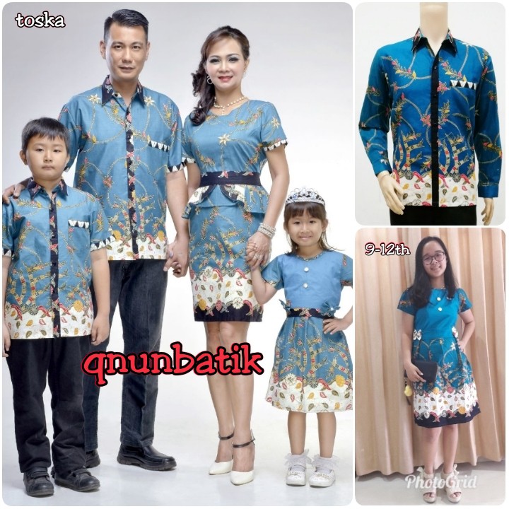 QNUNBATIK BATIK  FAMILY  KELUARGA DRESS  NAURA MADURA TOSKA 