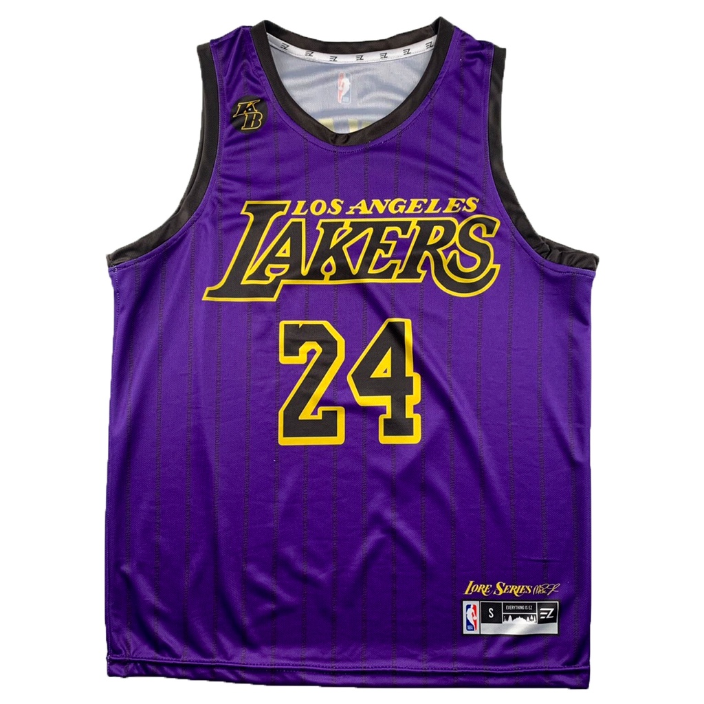 Jual Jersey Kobe Bryant Los Angeles LA Lakers 24 UNGU STRIP PURPLE