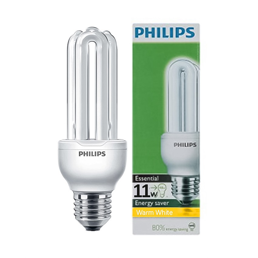 Lampu Philips Essential 11W 11 Watt 11 W 11Watt WarmWhiteLight Kuning