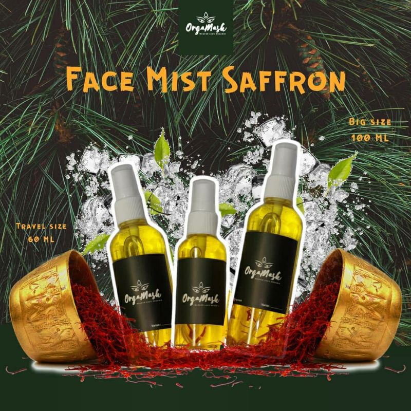 PREMIUM FACE MIST SAFFRON WITH ZAMZAM WATER / SAFFRON WATER BY ORGAMASK