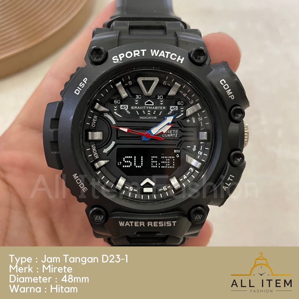 COD✅ JAM TANGAN MIRETE D23-1 PRIA MEN SPORT WATCH ANALOG / JAM TANGAN / Jam Tangan Rubber Sport Bulat Pria Fashion Gaya Korea / Harga Grosir