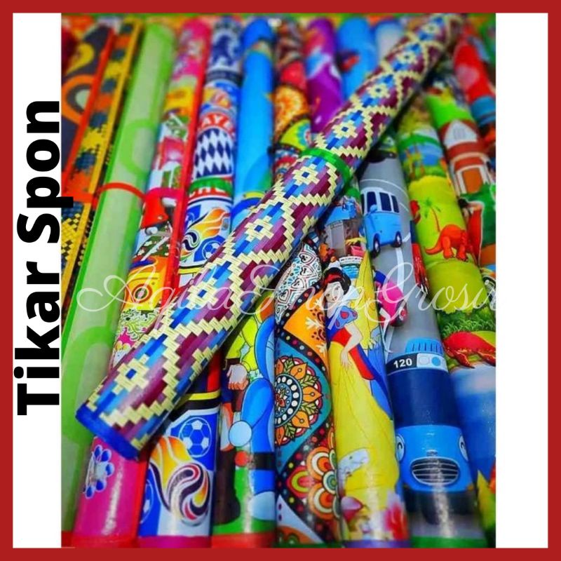 TIKAR LANTAI LIPAT GULUNG SPON BAGUS KARPET PIKNIK MOTIF GAMBAR KARAKTER