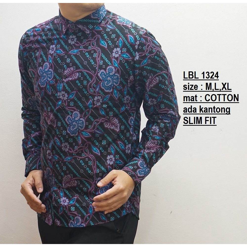 ODL130 KEMEJA BATIK PRIA SLIM FIT MEWAH LINABATIKDISTRO UNIK BAJU BATIK PRIA BEST SELLER