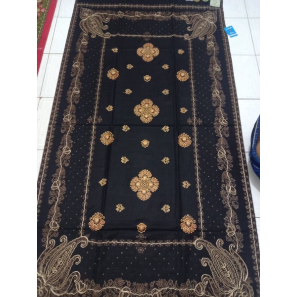 sorban tenun mix bordir almas