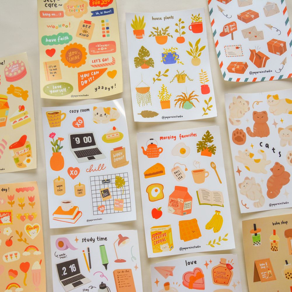 

PAPERAIN STUDIO Sticker Sheet / Stiker Kiss Cut