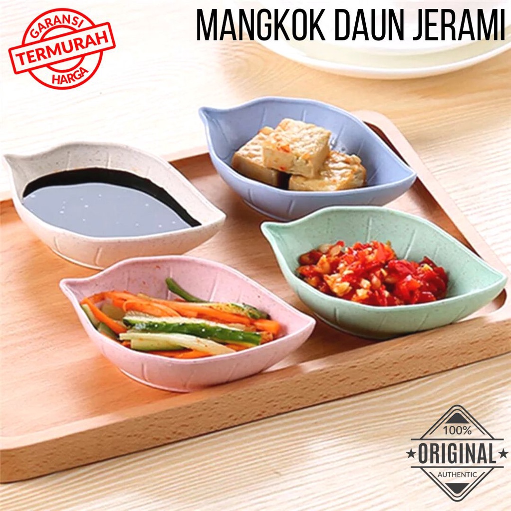 MANGKOK DAUN MANGKUK KECAP SAUS MOTIF DAUN