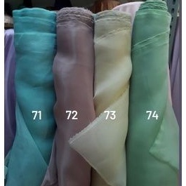 Bahan organza dop/organza saten/hijau wardah