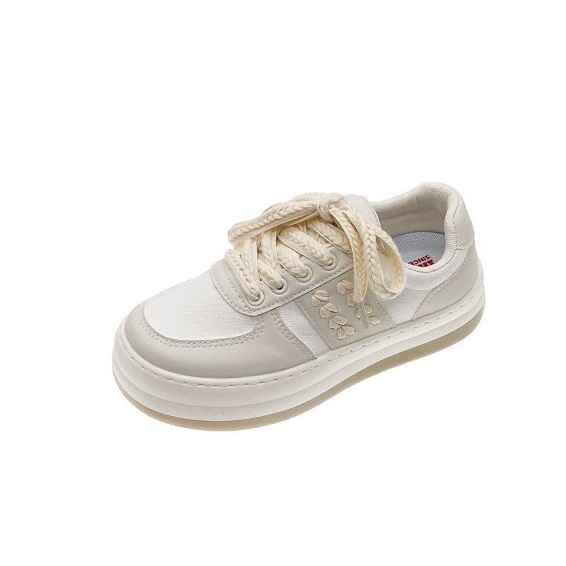 SEVEN_DAY SEPATU SNEAKERS WANITA KOREA IMPORT SPORT SHOES KREM H-655-1