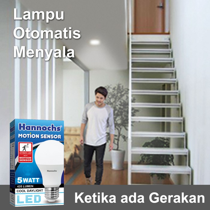 Lampu LED Sensor Gerak/ Hannochs Motion Sensor 9 Watt