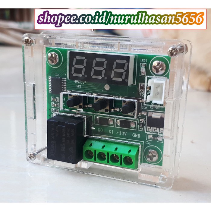 case termostat thermostat w1209 suhu transparant