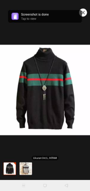 Sweater rajut strip gucci