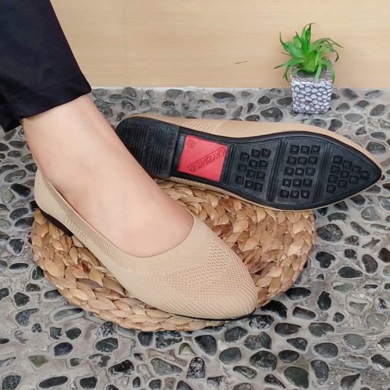 KAYZINEVA Sepatu Flat Rajut Wanita Import  CC 11