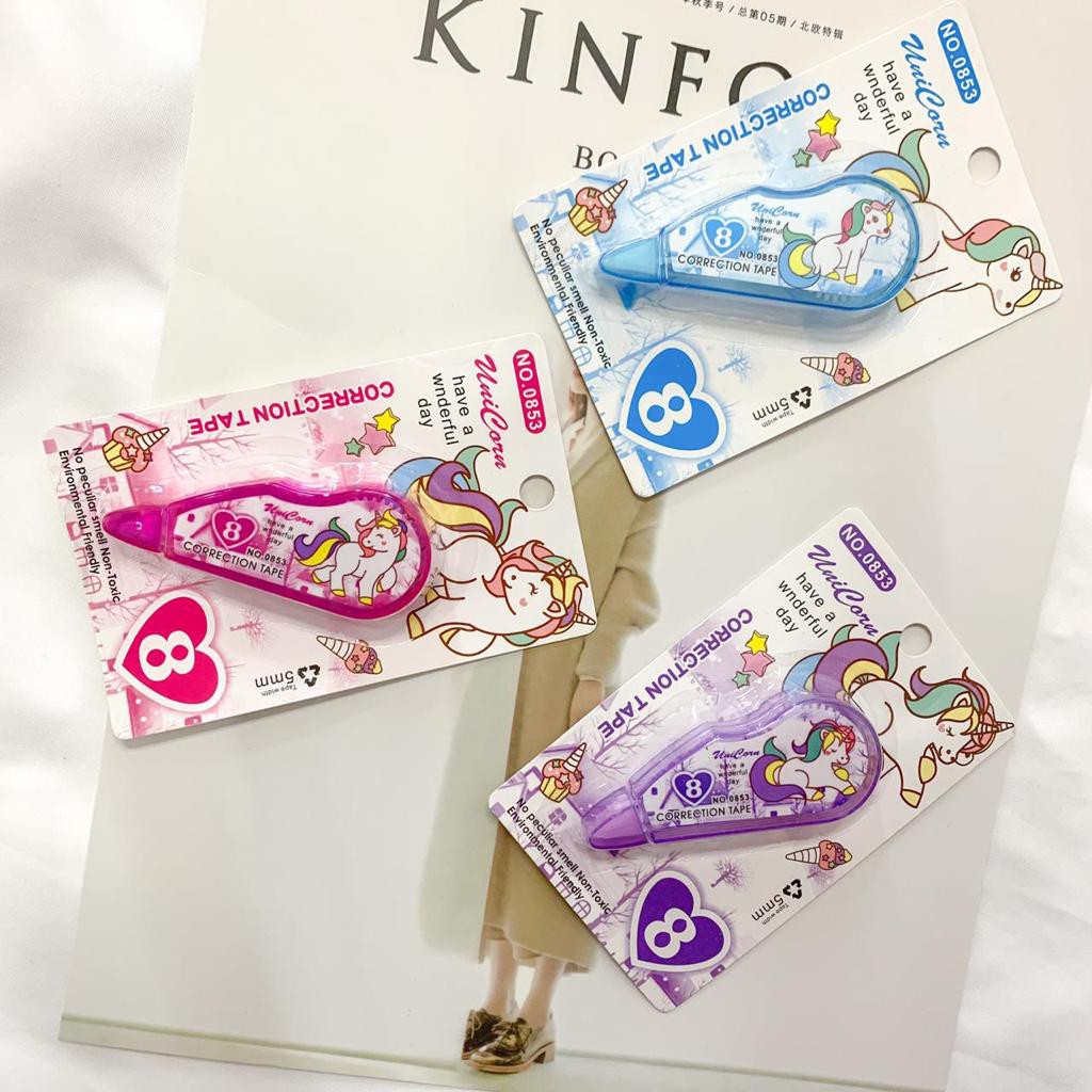 

Tip ex UNICORN / tipex / tipx roll correction tape Kuda poni Lucu Penghapus Pulpen Alat Tulis Kantor