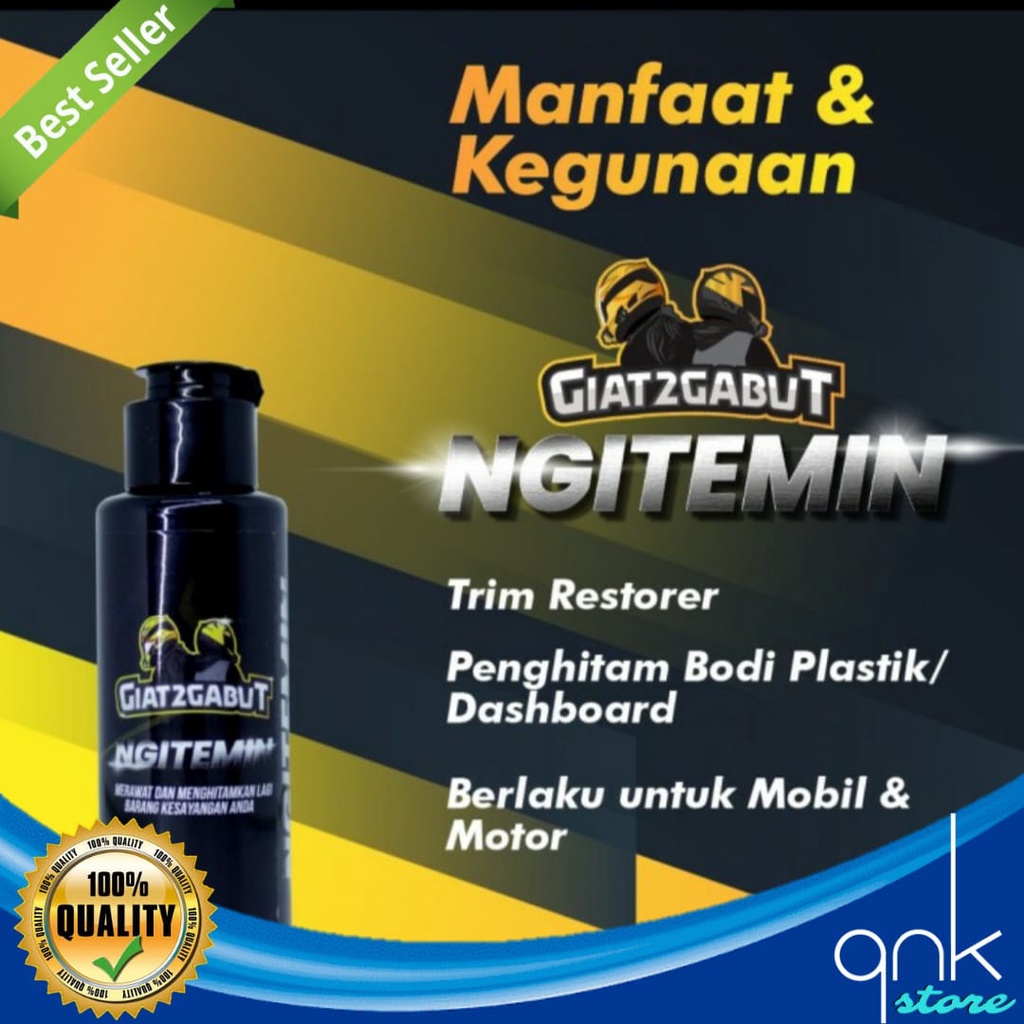 NGITEMIN BLACK  Penghitam Body Motor / Mobil Permanen