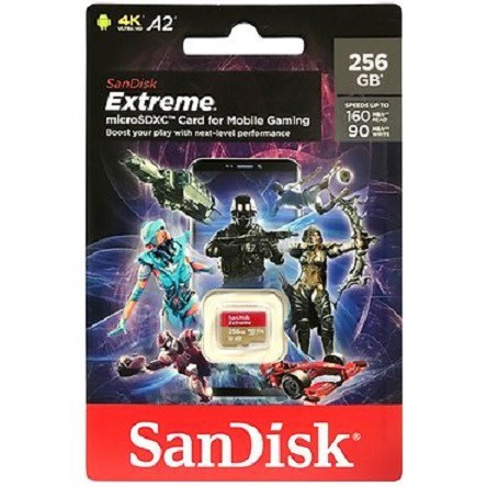 SanDisk Extreme 256GB A2 160MB/s MicroSDXC Card for Mobile Gaming