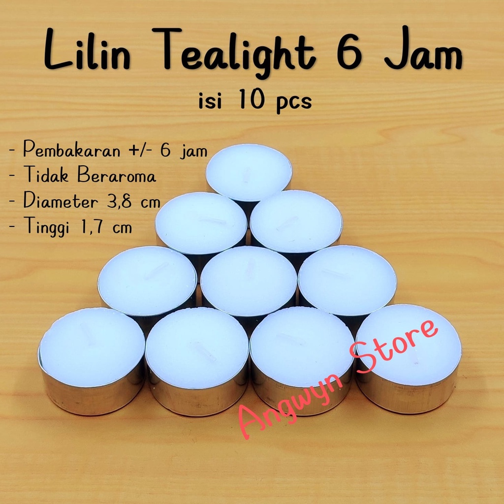 Lilin Tealight / Lilin Aromaterapi 6 jam isi 10 pcs