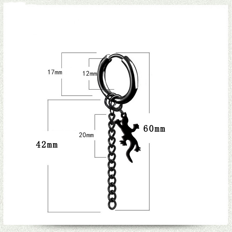 Geometric Chain Ear Hoop Earrings Korean Hip Hop Punk Fashion Accessories Jewelry Shiny Men Women Charm Earring Factory Wholesale