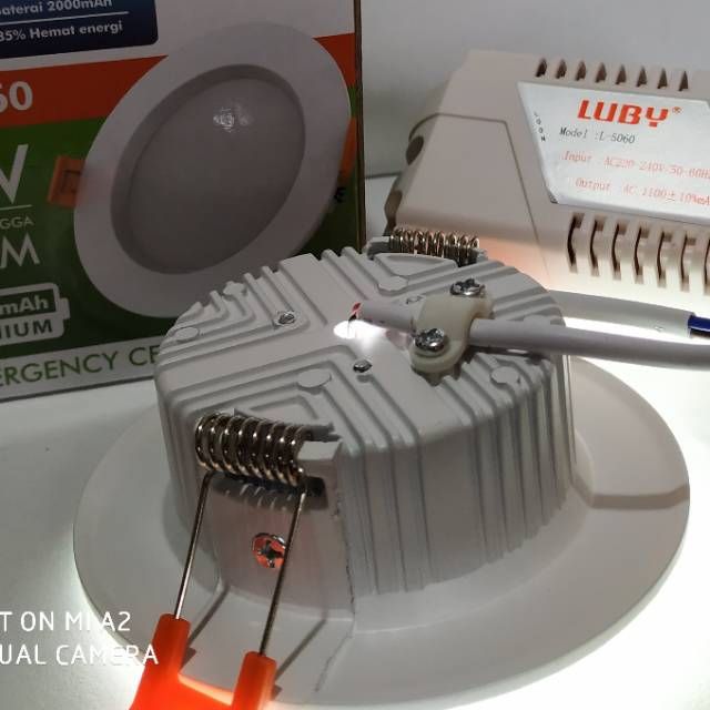 lampu downlight led luby plus emergency 8 watt L-5080 emergency panel led
