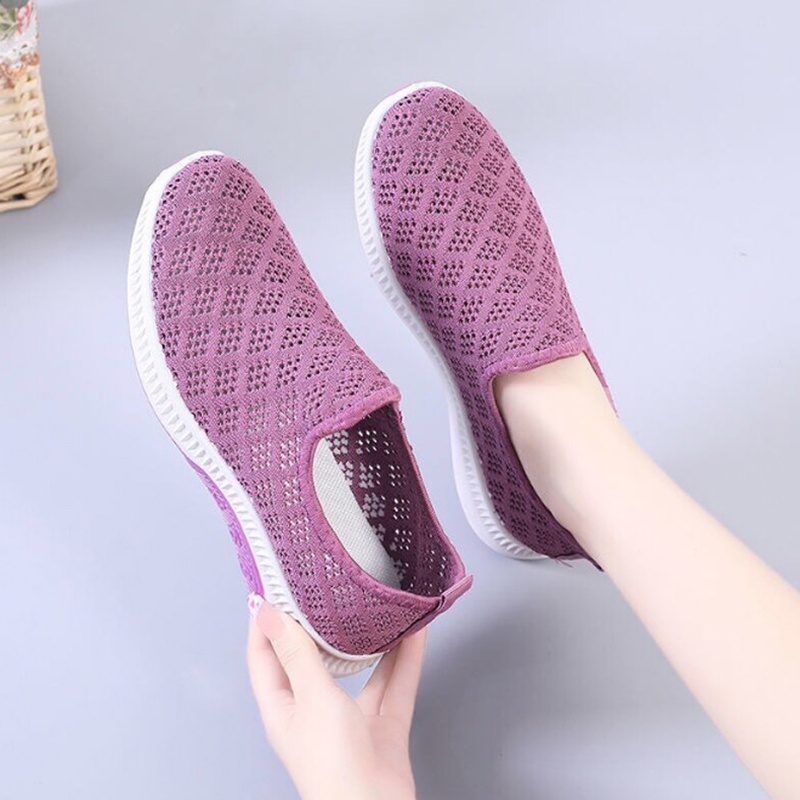 Sepatu Sneakers Slip On Wanita Sepatu Running Cewek Unisex - 2202