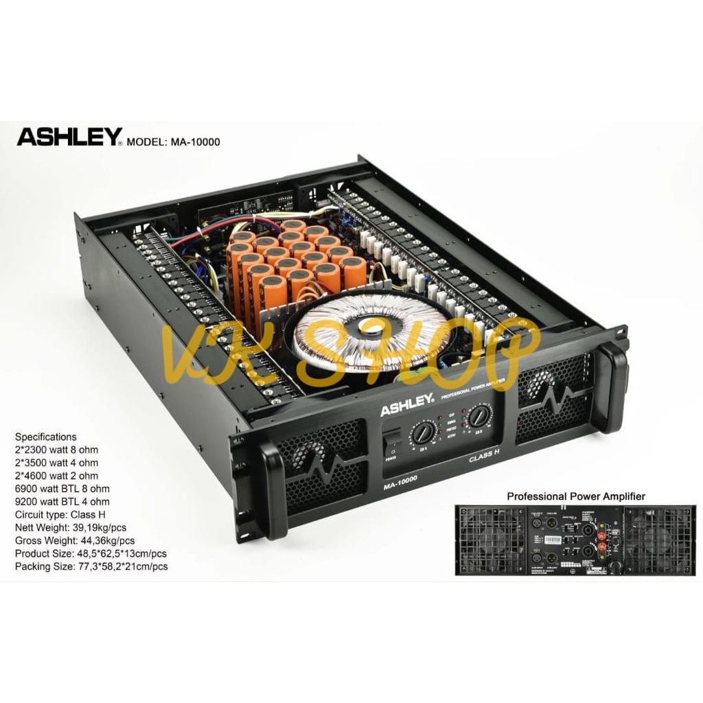 Power Amplifier Ashley MA10000 Power Ashley MA 10000 Original