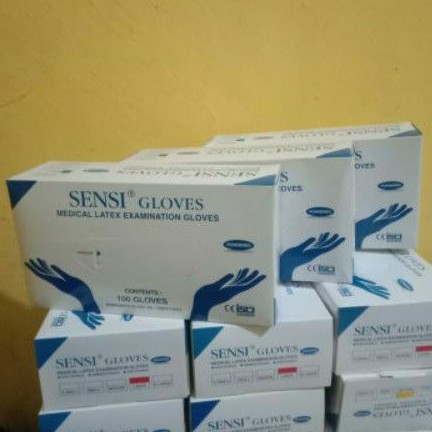 Sarung tangan Sensi perbox 100 pcs Sarung tangan sensi Ukuran S M L perbox 100pcs