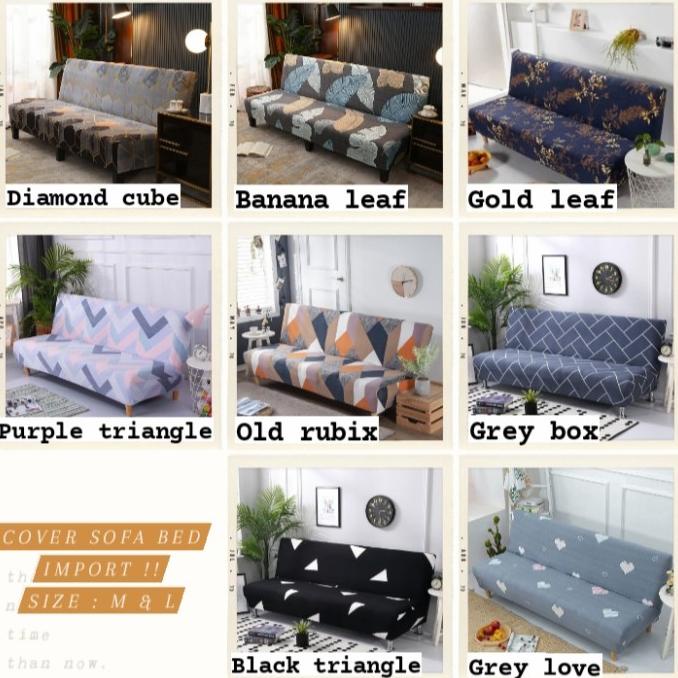 cover sofa bed sarung sofa bed motif